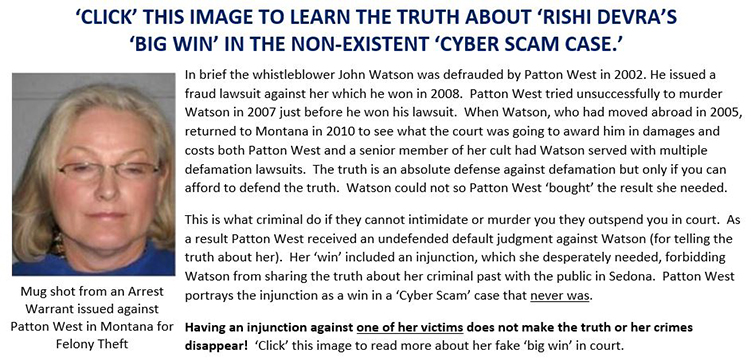 Dr Devra West, Rishi Devra, Cyber integrity, Cyber Scam, Wins Permanent Injunction, The Living Rishi, Teacher of Teachers, Sedona Arizona, Awakening, Ascension, 